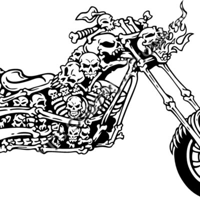 ESskullbike001bw Thumbnail