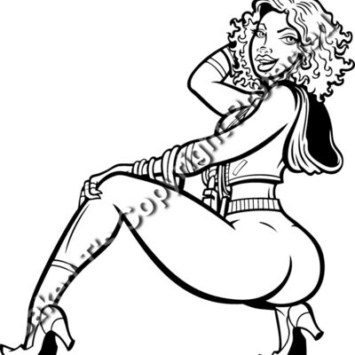 ES3pinup10BW Thumbnail