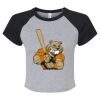 Women's Micro Rib Raglan Baby Tee Thumbnail