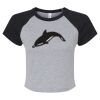Women's Micro Rib Raglan Baby Tee Thumbnail