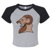 Women's Micro Rib Raglan Baby Tee Thumbnail