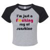 Women's Micro Rib Raglan Baby Tee Thumbnail