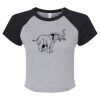 Women's Micro Rib Raglan Baby Tee Thumbnail