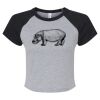 Women's Micro Rib Raglan Baby Tee Thumbnail