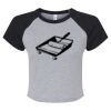 Women's Micro Rib Raglan Baby Tee Thumbnail