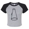 Women's Micro Rib Raglan Baby Tee Thumbnail