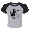 Women's Micro Rib Raglan Baby Tee Thumbnail