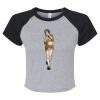 Women's Micro Rib Raglan Baby Tee Thumbnail