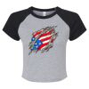 Women's Micro Rib Raglan Baby Tee Thumbnail