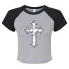 Women's Micro Rib Raglan Baby Tee Thumbnail