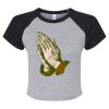 Women's Micro Rib Raglan Baby Tee Thumbnail