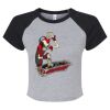 Women's Micro Rib Raglan Baby Tee Thumbnail