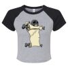 Women's Micro Rib Raglan Baby Tee Thumbnail
