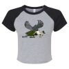 Women's Micro Rib Raglan Baby Tee Thumbnail