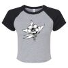 Women's Micro Rib Raglan Baby Tee Thumbnail