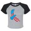 Women's Micro Rib Raglan Baby Tee Thumbnail