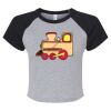 Women's Micro Rib Raglan Baby Tee Thumbnail