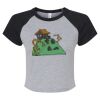 Women's Micro Rib Raglan Baby Tee Thumbnail