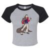 Women's Micro Rib Raglan Baby Tee Thumbnail