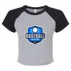 Women's Micro Rib Raglan Baby Tee Thumbnail