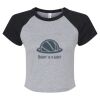Women's Micro Rib Raglan Baby Tee Thumbnail