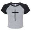 Women's Micro Rib Raglan Baby Tee Thumbnail