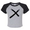 Women's Micro Rib Raglan Baby Tee Thumbnail